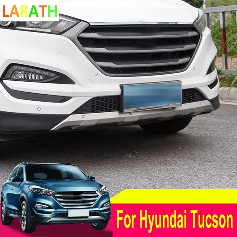 2 шт./компл. для Hyundai Tucson 2015 2018 Нержавеющая сталь передний и задний бамперы