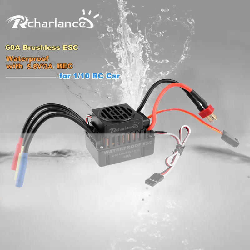 9T 4370KV бесщеточный двигатель + 60A ESC программная карта Combo для 1/10 RC автомобиль