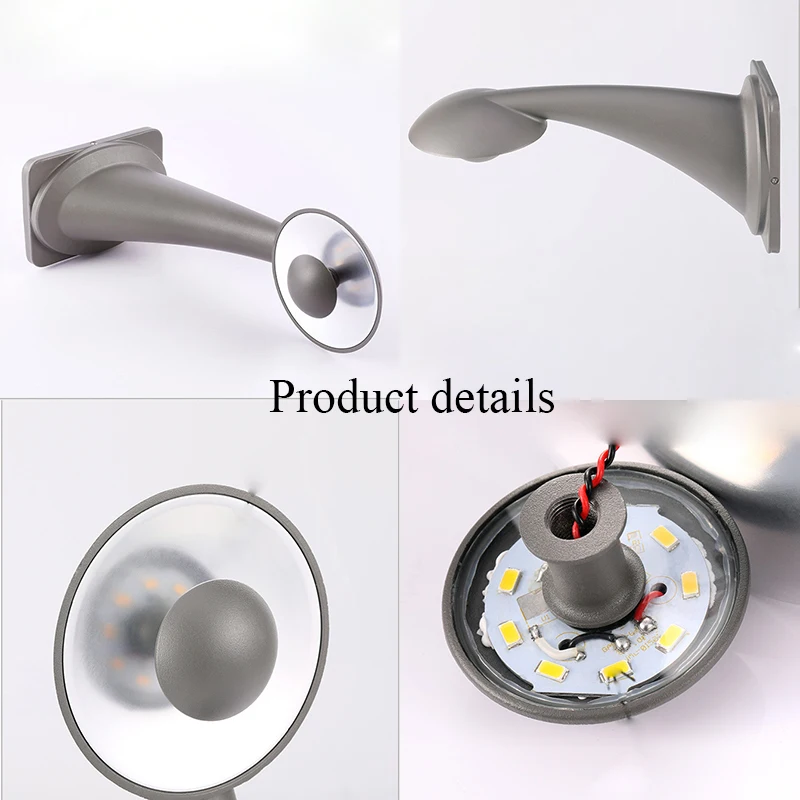 IP65 Водонепроницаемый 3W Крытый открытый настенный светильник Современный