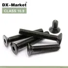 M5 винт с плоской головкой, класс 10,9, шестигранная розетка, винты DIN7991 из легированной стали 8 мм-50 мм, A003