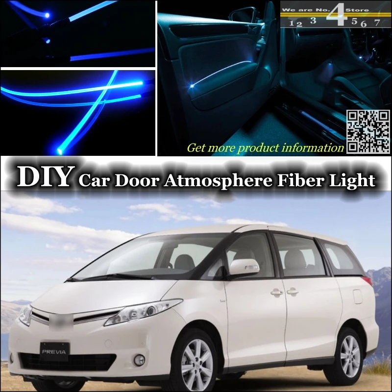 

interior Ambient Light Tuning Atmosphere Fiber Optic Band Lights For TOYOTA Previa XR Canarado Estima Tarago Inside Door Panel