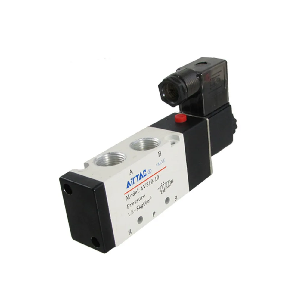 

AC220V 4.8W 1/2PT 2 Position 5 Way Air Solenoid Valve 4V410-15