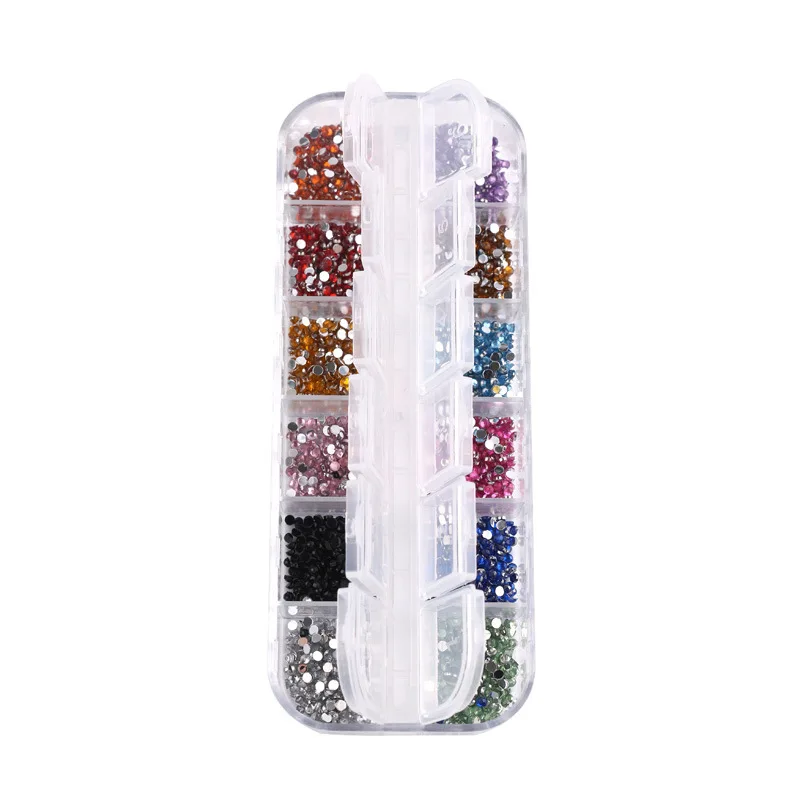 set 5 acrylic stone 1 коробка, 2 цвета, SS4-SS16, разные размеры, для ногтей, Хрустальные стеклянные стразы для ногтей, 3D, для украшения ногтей, драгоценные камни, плоская задняя сторона, стразы - Цвет: set 5 acrylic stone