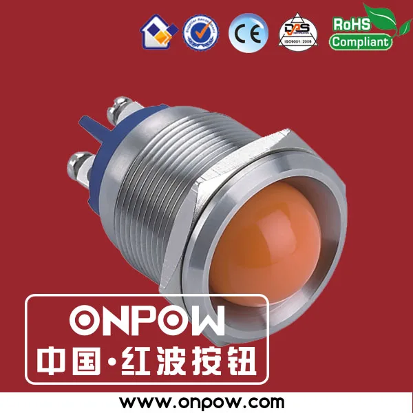 ONPOW 22 мм антивандальная купольная лампа из нержавеющей стали световой индикатор