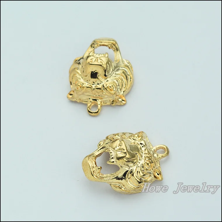 4 шт. качественный женский браслет с головой тигра цвета шампанского золотого