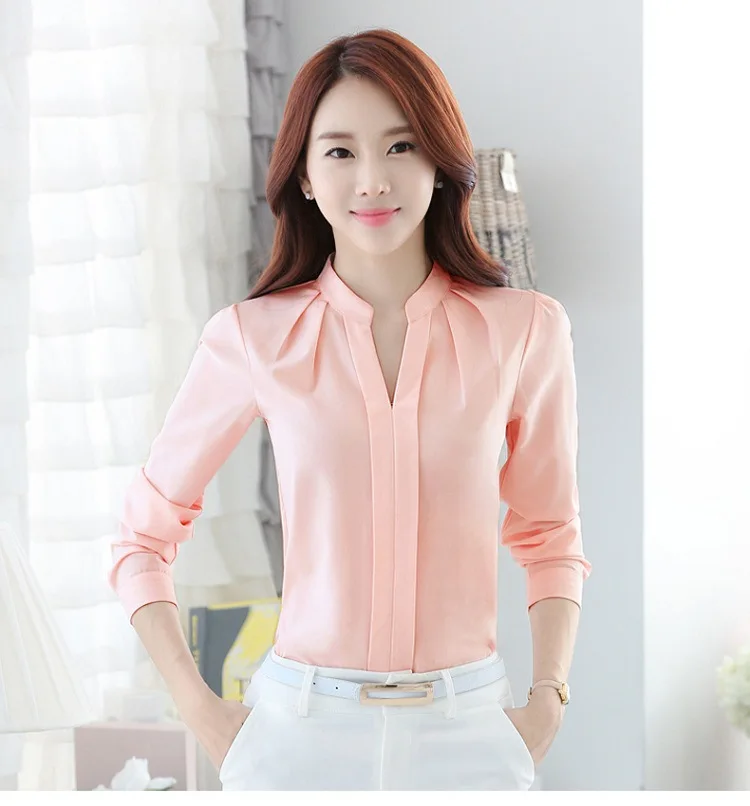 Летняя офисная одежда белая рубашка блуза для женщин blusas Женские топы и блузки женские шифоновые рубашки ladie's top плюс размер