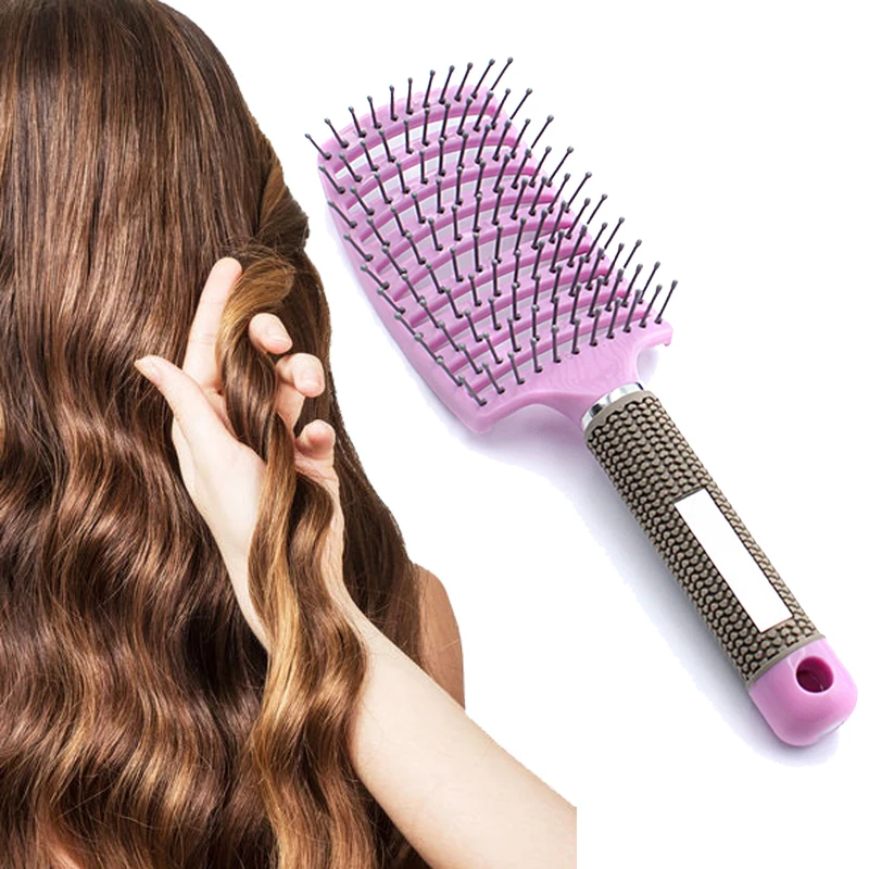 Brainbow, 1 шт., щетка для волос, нейлоновые расчески для волос, расческа для распутывания, для женщин, кудрявая кожа головы, массажная расческа для салона, парикмахерские инструменты для укладки