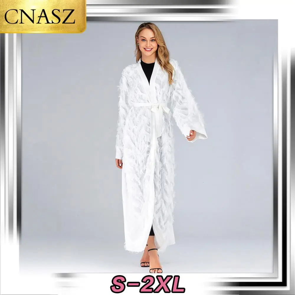 Женское кимоно Кафтан Abaya мусульманский кардиган в Дубае платье хиджаб Абая для