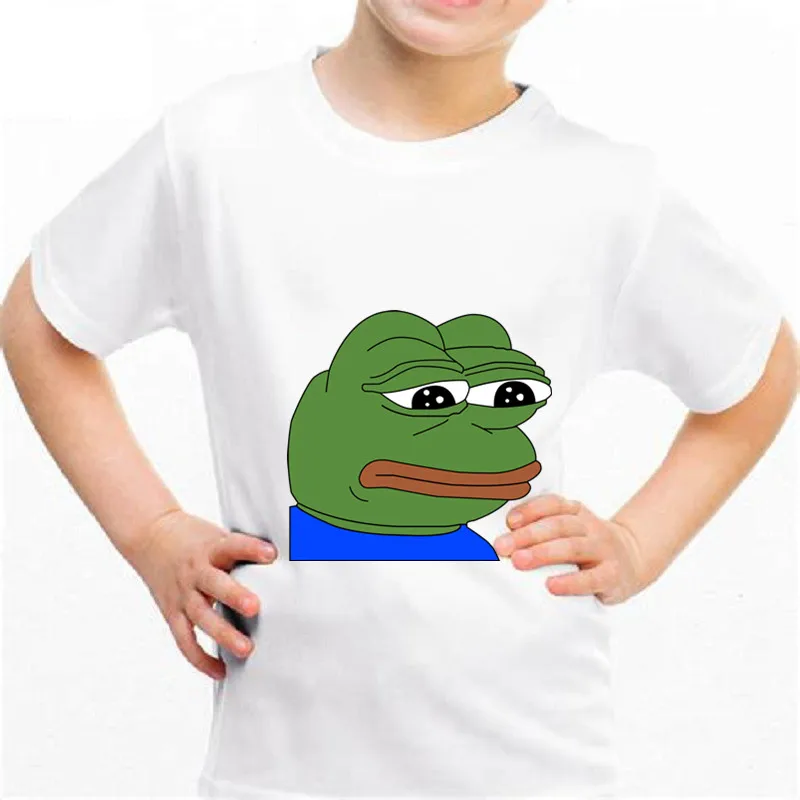 Новый pepe b032 Королевство смешные футболки детей Детская летняя симпатичная