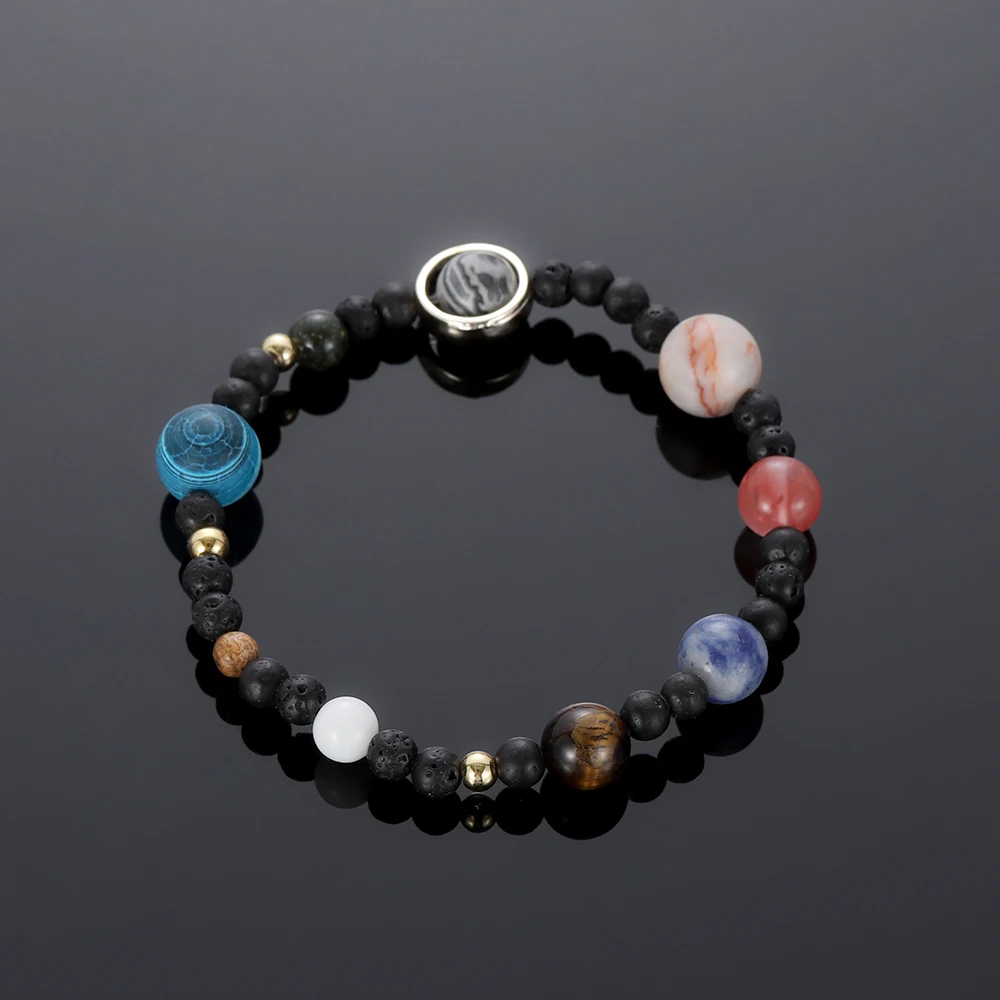 Браслет ручной работы с изображением планеты солнечной системы Вселенной