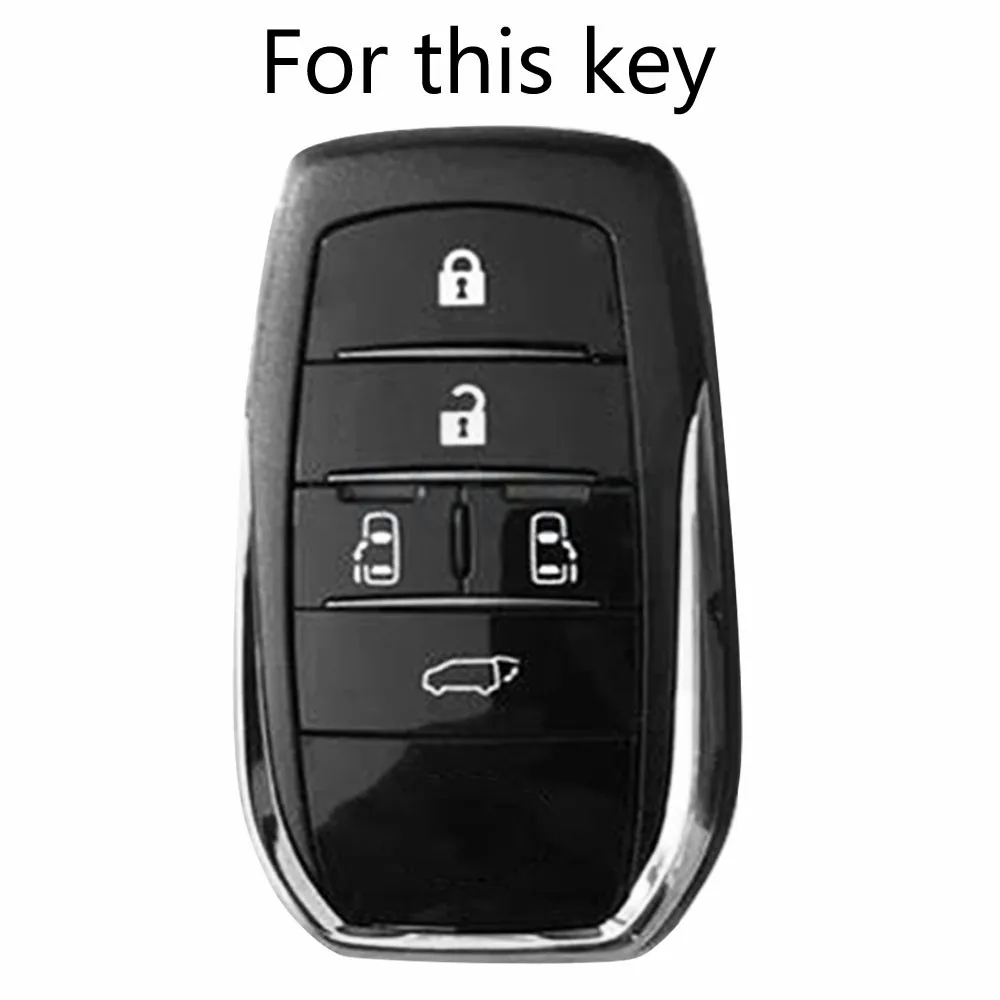 

AX Silicone Remote Key Case Fob Shell Cover For Toyota Vellfire alphard 30 series 2016-2019 Skin Holder 6 Button 2016-2019