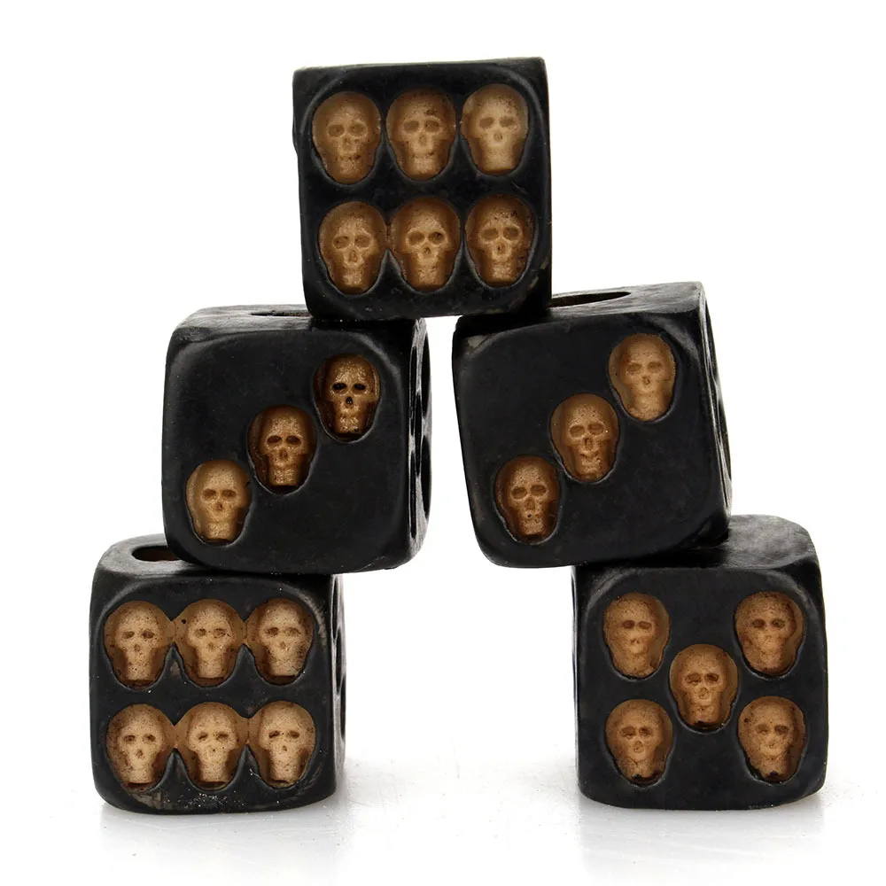 5 шт. креативные кости черепа шестигранный резиновый череп новый необычный
