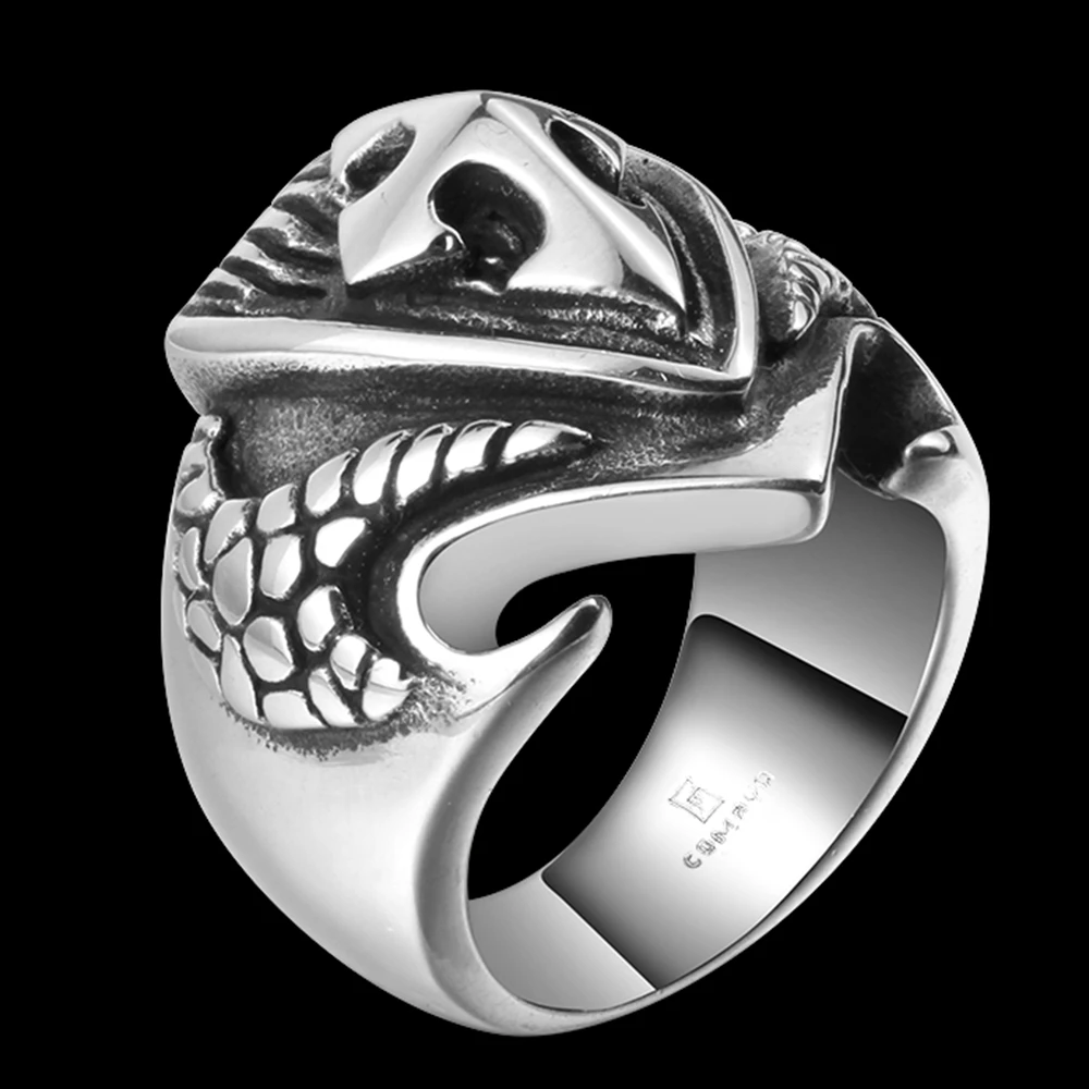 Крест щит Мода ретро мужское кольцо из нержавеющей стали anello uomo Bague Homme