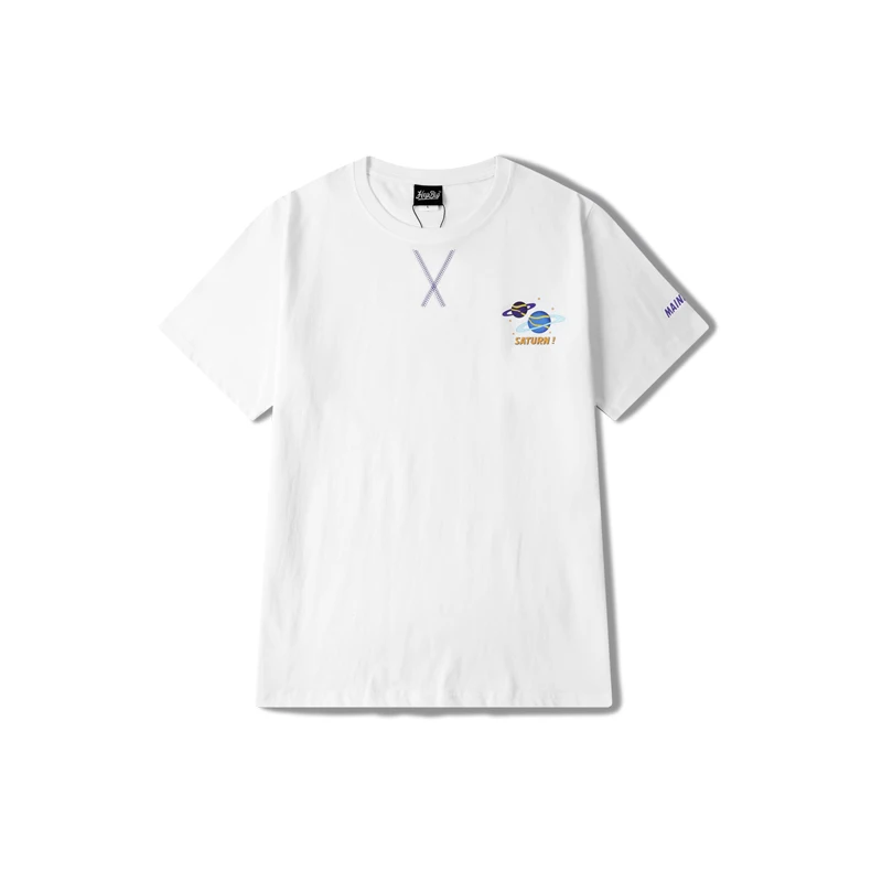 NELLY 2019 Summer Universe Planet Print Short Sleeve Shirt American Style Casual Street Dress Hip Hop Band T-Shirt Tee Male | Мужская