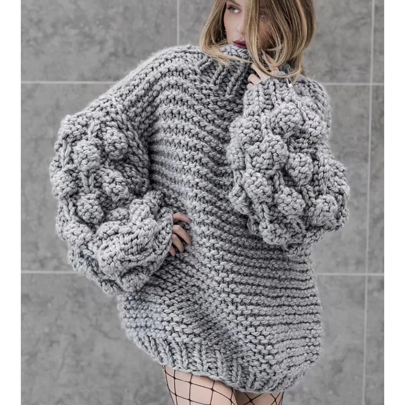 Женский свитер с высоким воротом розовый длинным рукавом 2019|women turtleneck|pull femmesweater