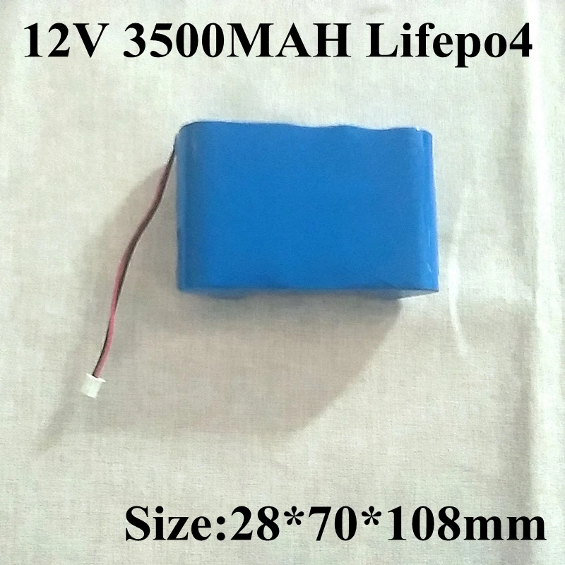 3500mAh 12V LifePo4 батарея 12,8 V Bateria упаковка 26650 ячеек литиевая для Светодиодный прожектор CCTV Отопление Одеяло обувь маршрутизатор