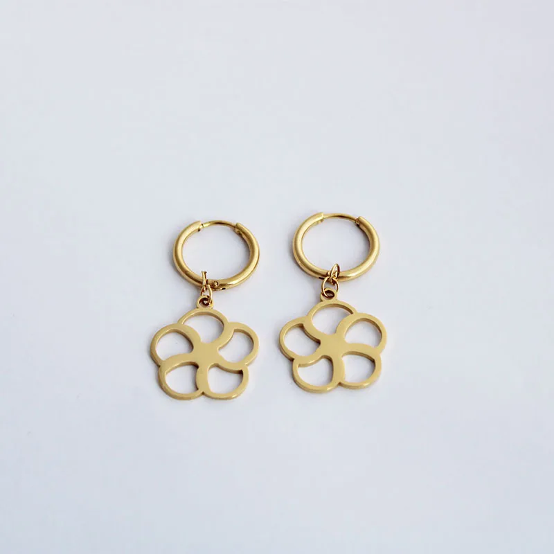 

Hot Sale 316L Stainless Steel 24K Plated Gold Hoop Earrings For Women