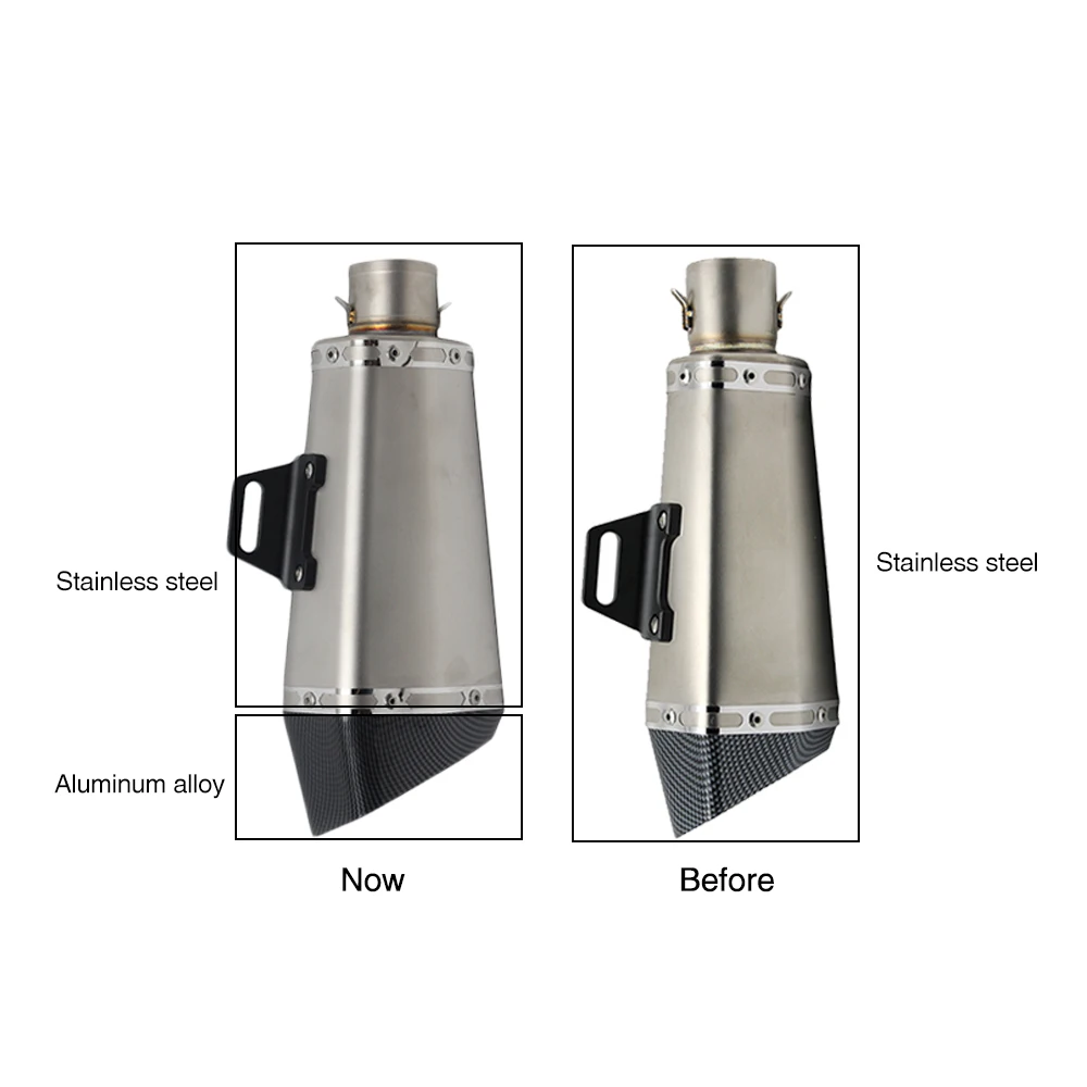 

ZSDTRP 51mm Inlet Motorcycle Exhaust Muffler Pipe with DB Killer for CBR600RR Z750 Z800 Street Bike Scooter ATV Quad Dirt Bike