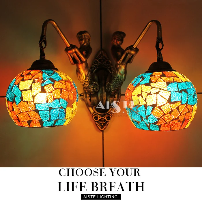 Тиффани Мода Европейский Стиль Настенный светильник барокко Богемия зеркальный