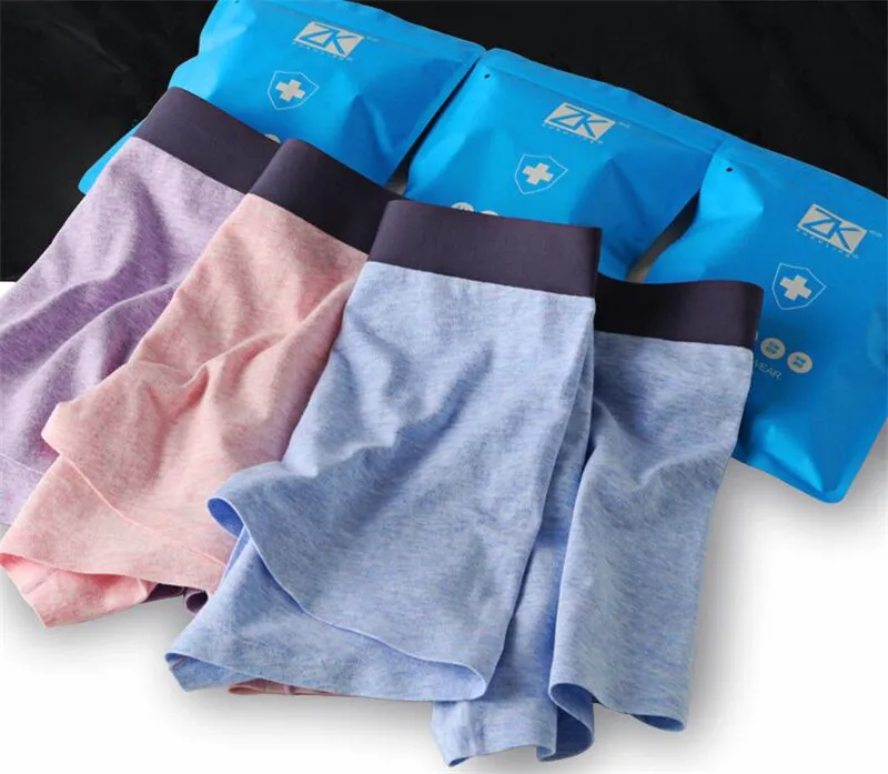 4 шт./упак. трусы Мужское нижнее белье хлопковые боксеры мужские сексуальные