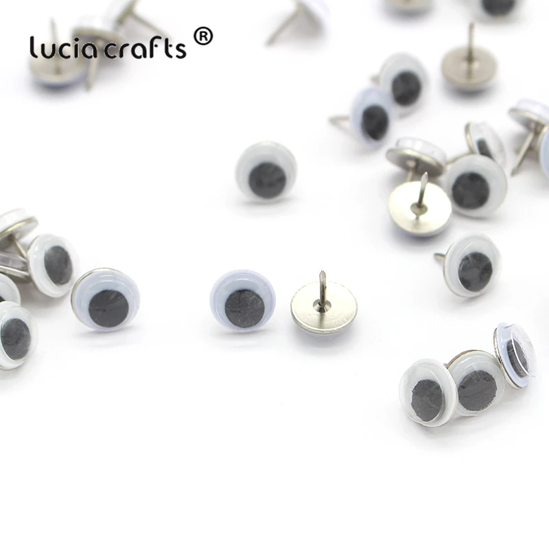 Распродажа! Lucia crafts 30 шт. 10 мм мультфильм Wiggly Googly Eyes Pushpin металл ремесло Офис Школьные принадлежности DIY ручной работы материал CH1221