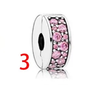 Настоящее серебряное серебро 925 пробы бусина с фиксирующей пряжкой бусины