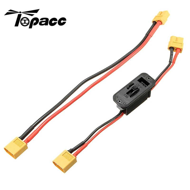Осевой XT60 разъем включения выключения с удлинительным проводом для RC Lipo батарея