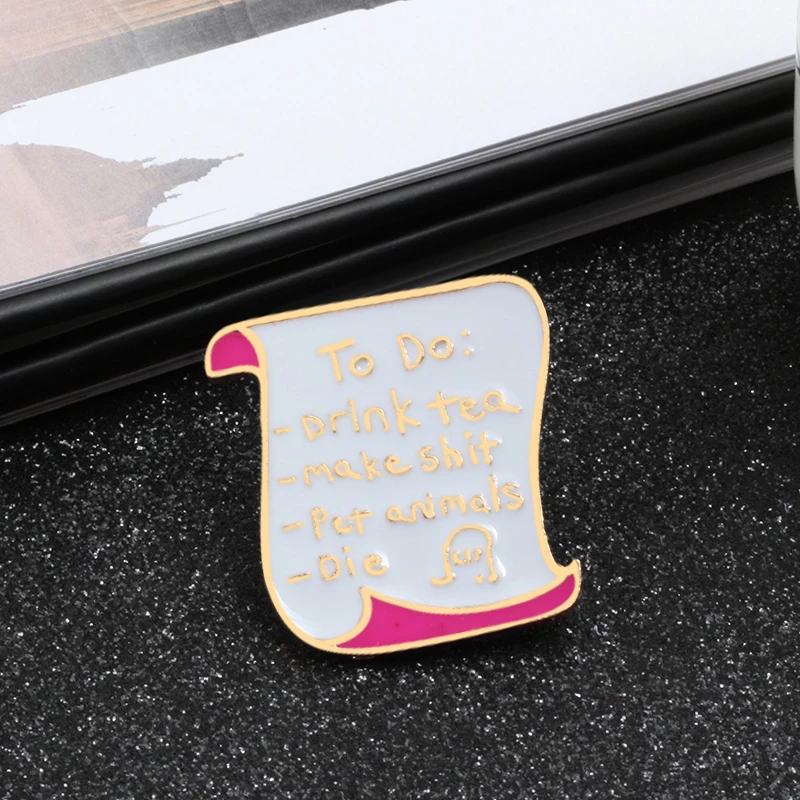 5 Pcs/set Cartoon Pins Creative Book Dictionary Text Bookstore Enamel Pin Brooch Denim Coat Collar Metal Badge Brooches Jewelry | Украшения