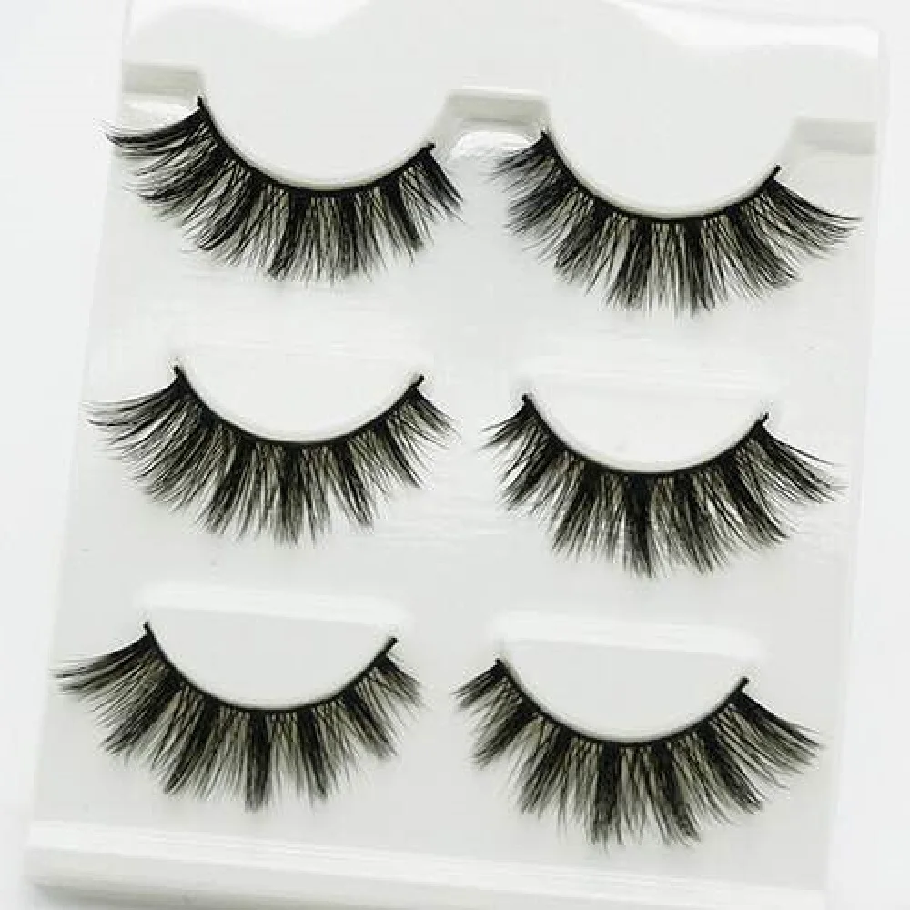 3D накладные ресницы для наращивания 3 пары длинные Искусственные с объемом