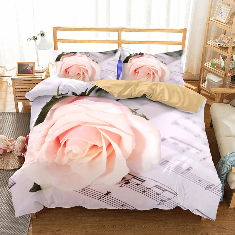 

Fanaijia flower comforter bedding sets 3d print Duvet Cover with Pillowcase Twill Cozy Home Textiles Queen Sizes 3pcs