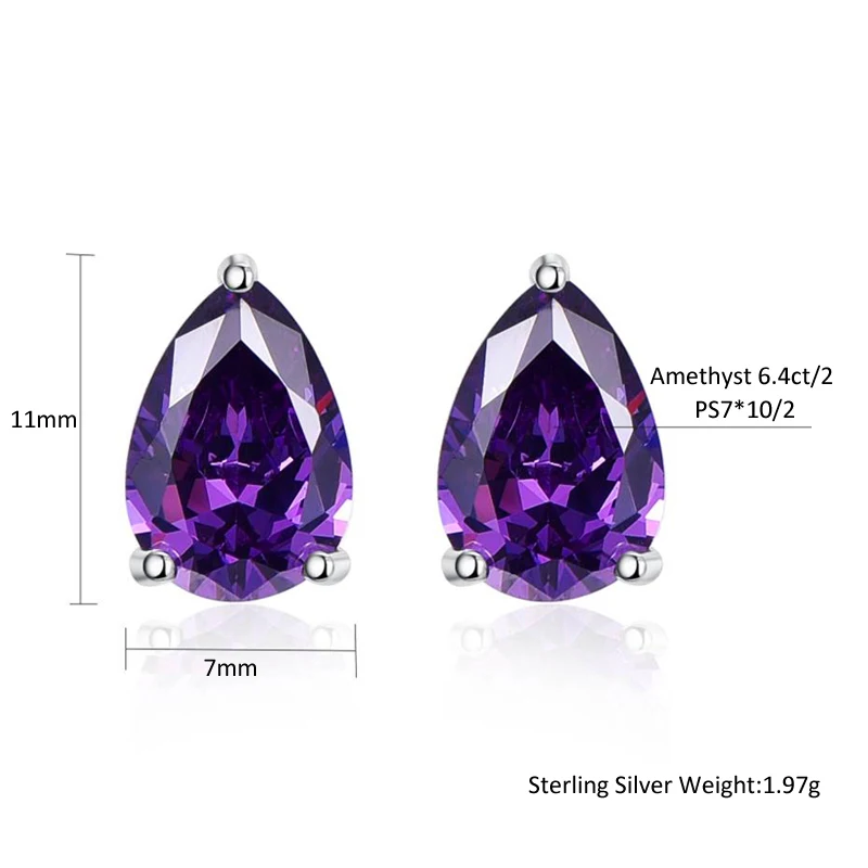 BONLAVIE 12.8ct натуральный аметист, ювелирное изделие, 925 серебряные серьги, грушевидная огранка, форма капли воды, брендовые ювелирные изделия для женщин, для работы в офисе