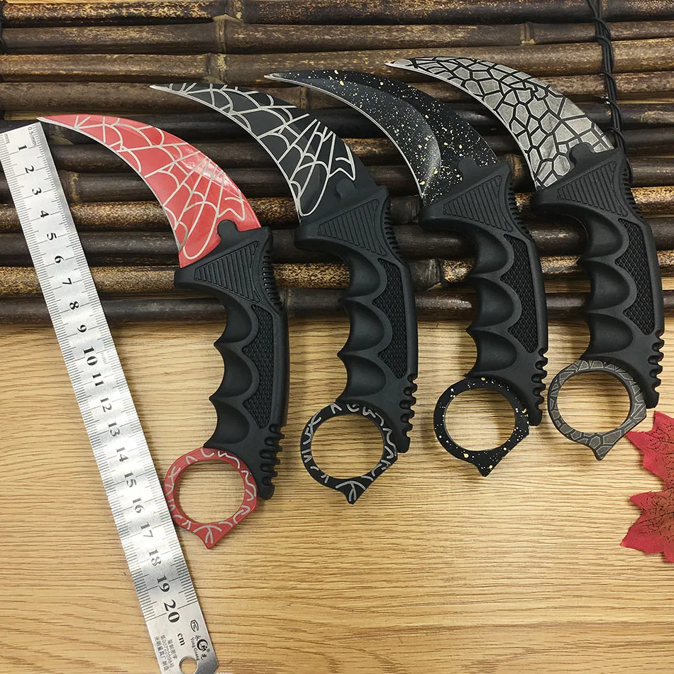 Нож для охоты CS GO острый нож шеи с ножнами тигровый зуб настоящий игровой прямой