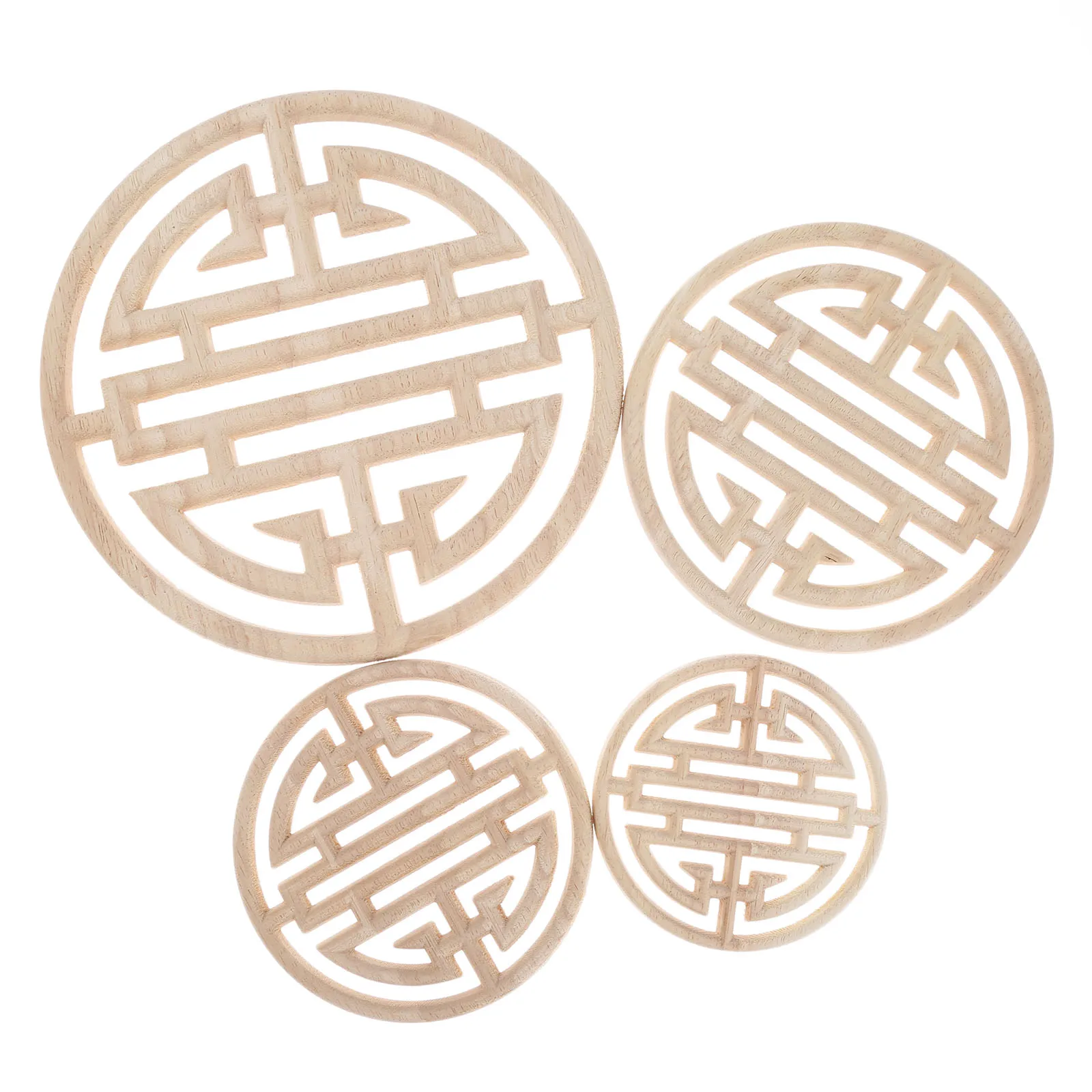 

1Pc 10/12/15/20cm Chinese Vintage Flora Wood Carved Applique Wooden Carving Decal Furniture Cabinet Door Frame Home Decor Crafts