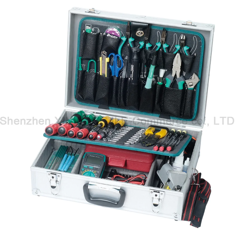 Pro'sKit 1PK-1900NB импортные электронные электромонтажные Инструменты Наборы 68 штук телекоммуникационный ремонтный набор инструментов Ремонтный ящик