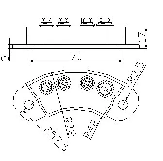 Rectifier controller module: MXY(I)50-16 MXG(I)50-16 / MXY(I)50-12 MXG(I)50-12 ( Four terminal Installation pitch 70 mm ) | Автомобили и