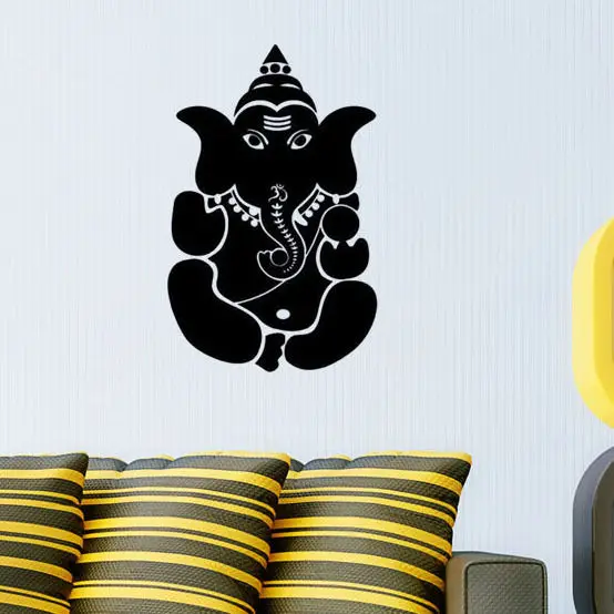 

Vinyl Art Wall Decal Indian Pattern Removable Wall Sticker Ganesha Art Home Decor Wall Decals Bedroom Wall Decorative MuralY-522