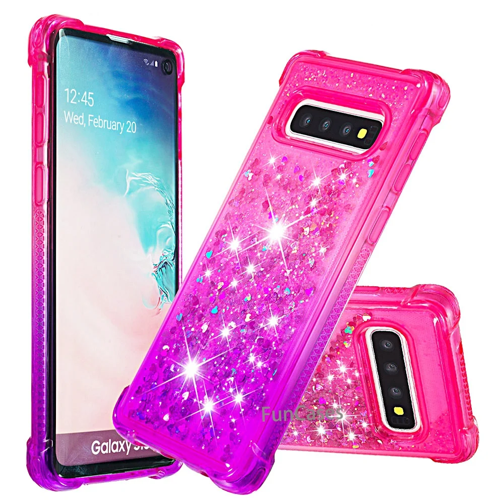 Жидкость для samsung Galaxy S10 чехол динамическая жидкость Star с сияющими блестками TPU