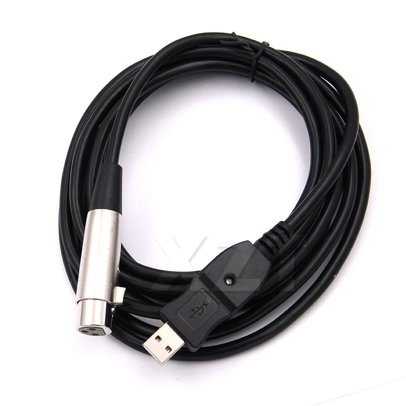 Высококачественный USB кабель для микрофона 3 м 9 футов штекер к контактному XLR