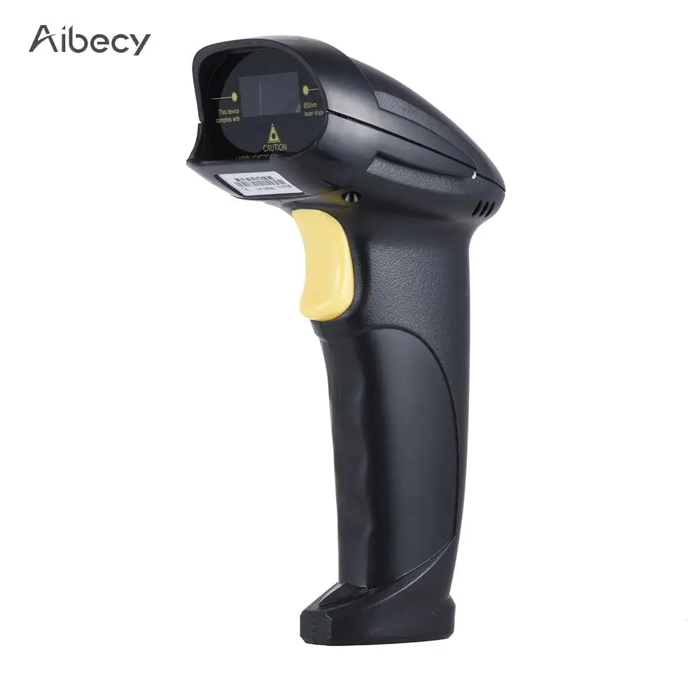 Проводной автоматический ручной лазерный сканер штрих кода Aibecy USB проводной для