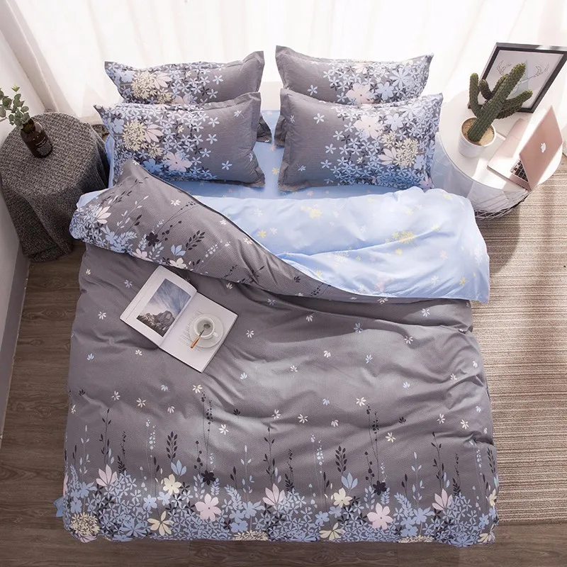 Комплект постельного белья из мягкого хлопка с цветочным рисунком 150x200 180x220 220x240 |