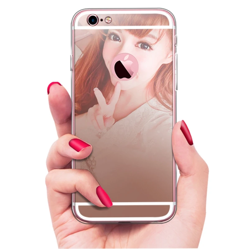 Electroplate Mirror Case for iphone XS MAX X XR 7 8 6 6S Plus Soft TPU Silicone Cover 5 5s SE | Мобильные телефоны и