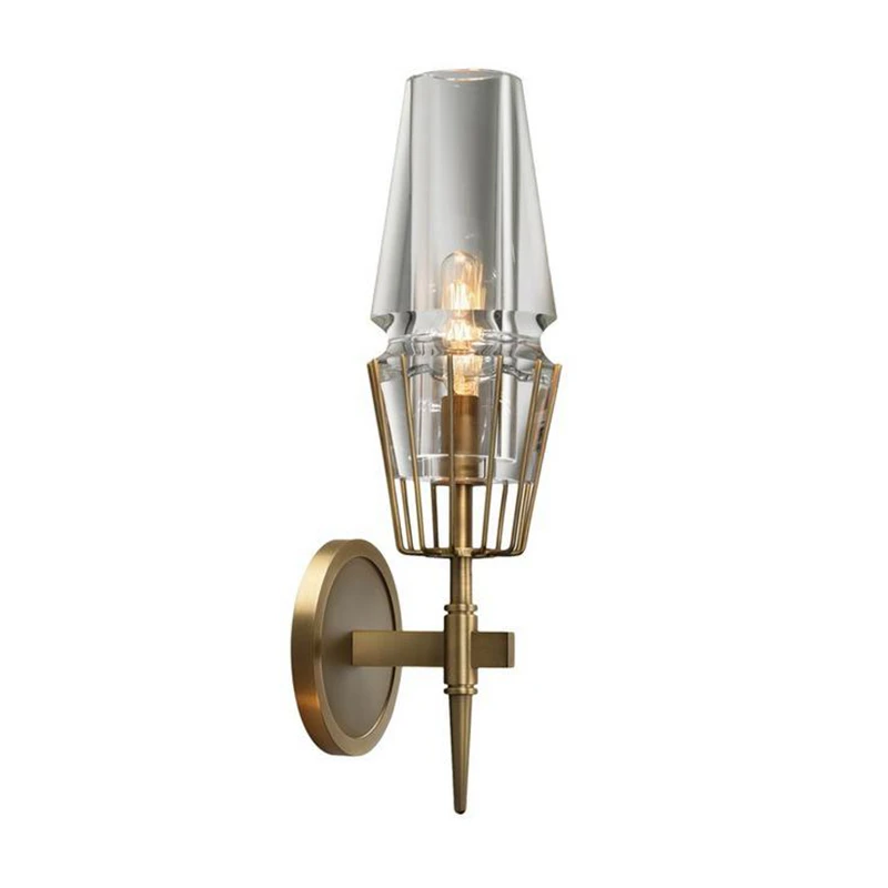Modern Wall Lamp 2 Arm Glass Sconce Luminaire Gold Metal Plated For Bathroom Corridor Bedroom Light Art Home Lighting Lamparas | Освещение