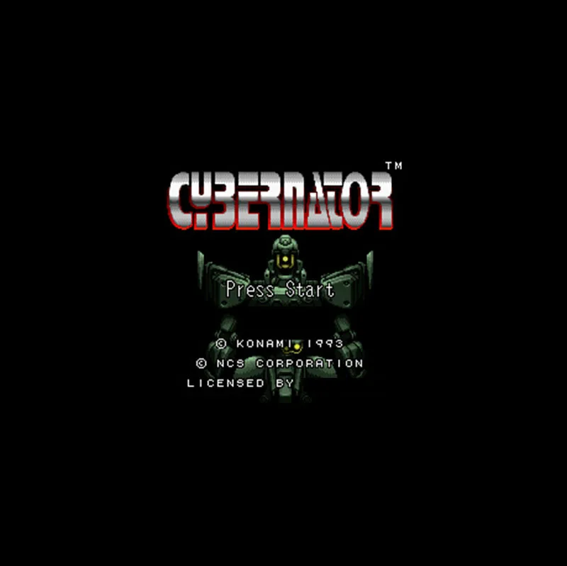 

Cybernator NTSC Version 16 Bit 46 Pin Big Gray Game Card For USA Game Players