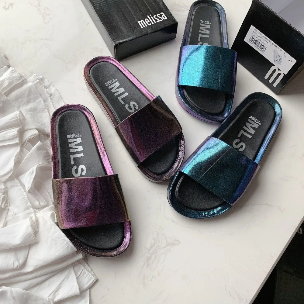 Melissa/сандалии Летние туфли Тапочки Melissa Женские мягкие Босоножки с открытым