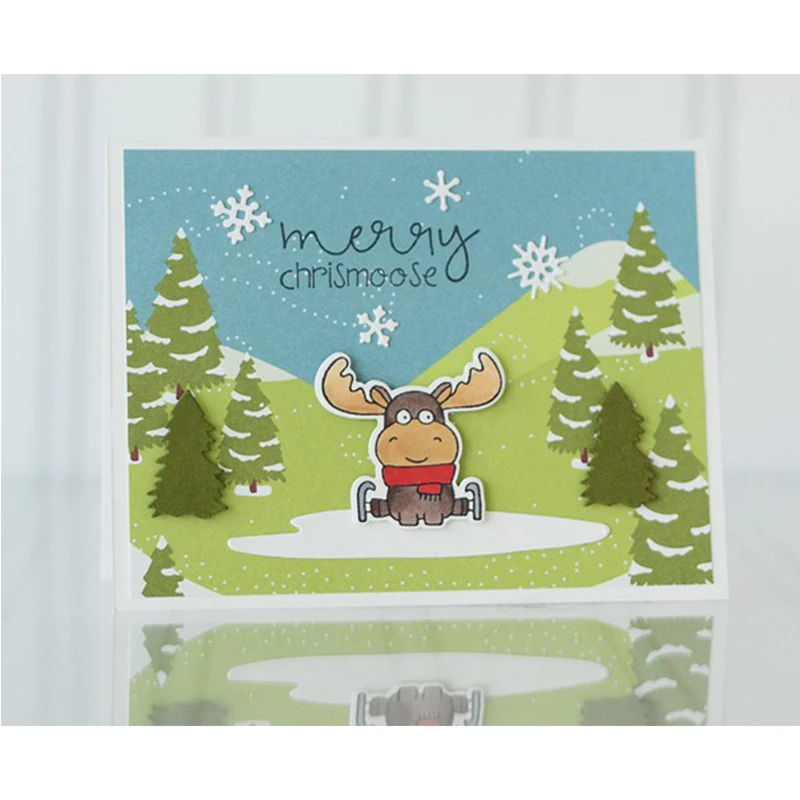 Merry Christmas животные чистая печать штампов для скрапбукинга декоративная бумага