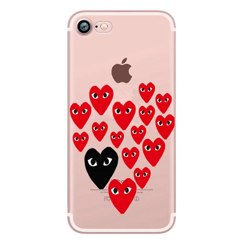 Cute Heart Soft TPU Coque For iPhone 7 8 Case Silicone Fashion Girly Cover 7Plus 8Plus X 6 6S 5 5S SE Love Cases |