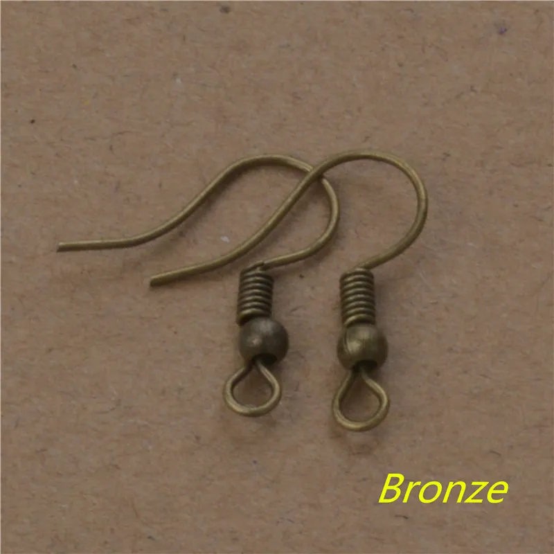 Железная застежка крючок для сережек с бусинами 200 шт./лот|wire clasp|jewelry making findingsear hook