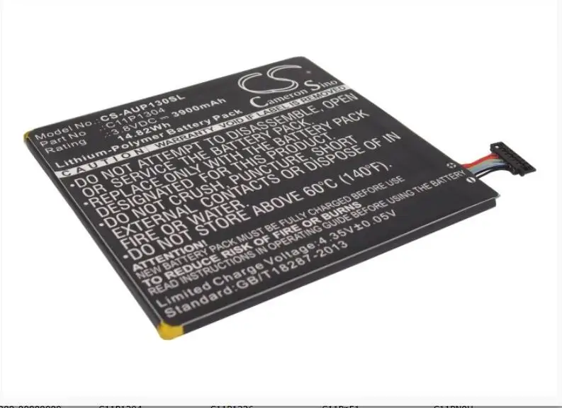Аккумулятор Cameron Sino 3900 мАч для ASUS K00L K013 K01G M80T M81C ME173X Me176 ME176C ME176CX ME180A ME1Pn51 Memo Pad 7 |