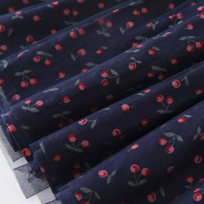 Милое милое платье для маленьких девочек I.K QZ27015 модное темно-синего цвета с