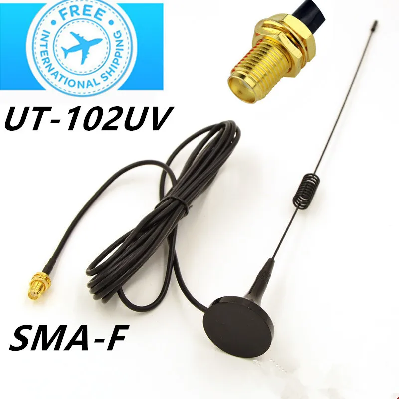 UT-102UV SMA-F Женская UHF + VHF Двухдиапазонная двухсторонняя радио антенна для BAOFENG UV-5R